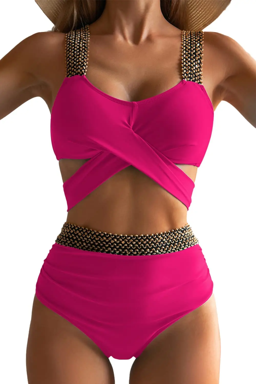 Maillot de bain deux pièces pour femmes, sexy, triangle, croisé, ensemble bikini, tanga, vêtements de plage, nouvelle collection 2023