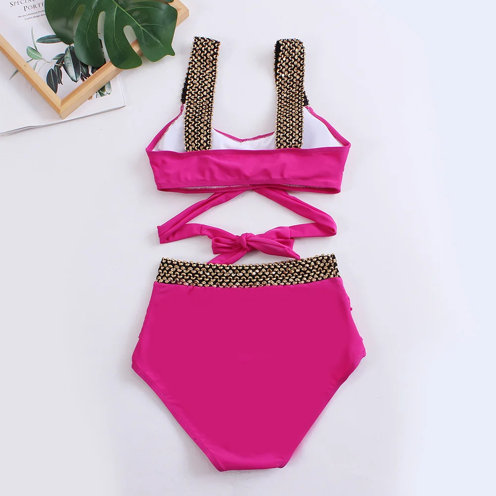 Maillot de bain deux pièces pour femmes, sexy, triangle, croisé, ensemble bikini, tanga, vêtements de plage, nouvelle collection 2023