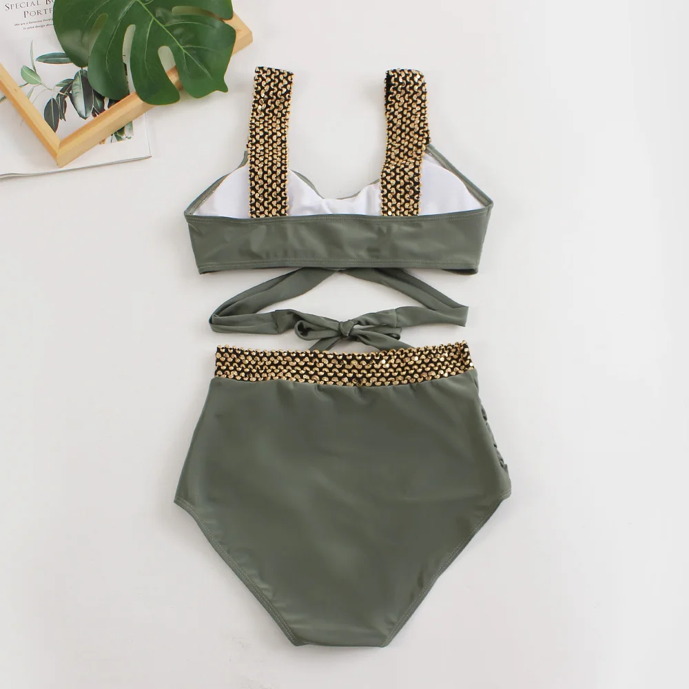 Maillot de bain deux pièces pour femmes, sexy, triangle, croisé, ensemble bikini, tanga, vêtements de plage, nouvelle collection 2023