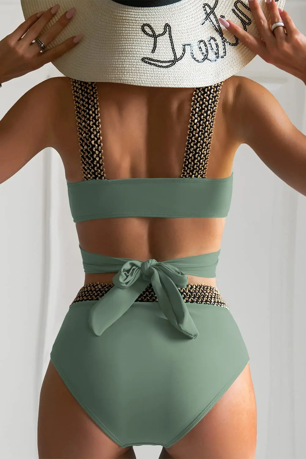 Maillot de bain deux pièces pour femmes, sexy, triangle, croisé, ensemble bikini, tanga, vêtements de plage, nouvelle collection 2023