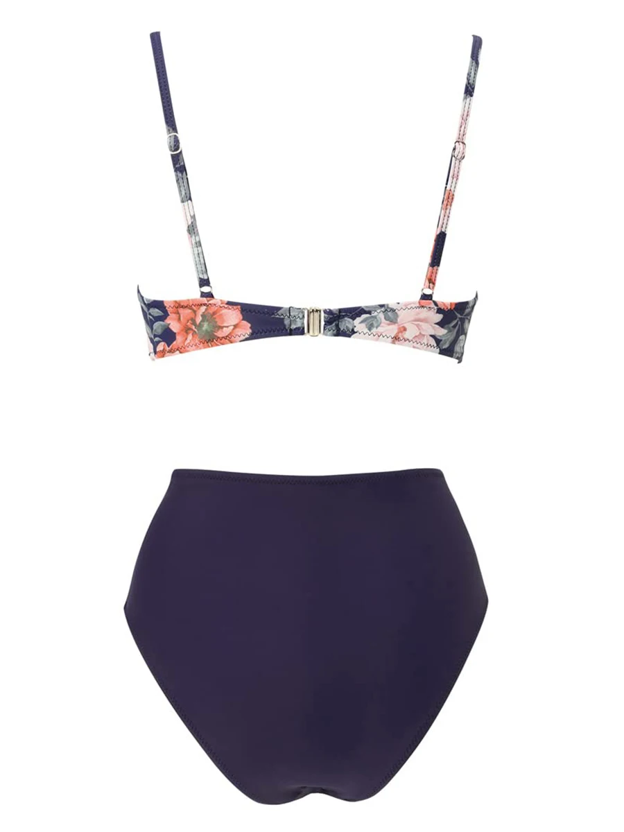 2025 Bikinis à volants croisés femmes maillots de bain imprimer Sexy taille haute maillot de bain femme maillots de bain baigneurs maillot de bain