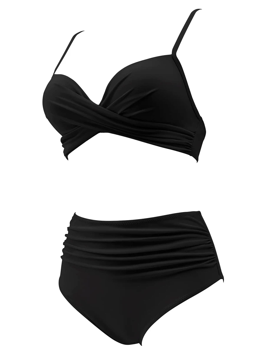 2025 Bikinis à volants croisés femmes maillots de bain imprimer Sexy taille haute maillot de bain femme maillots de bain baigneurs maillot de bain