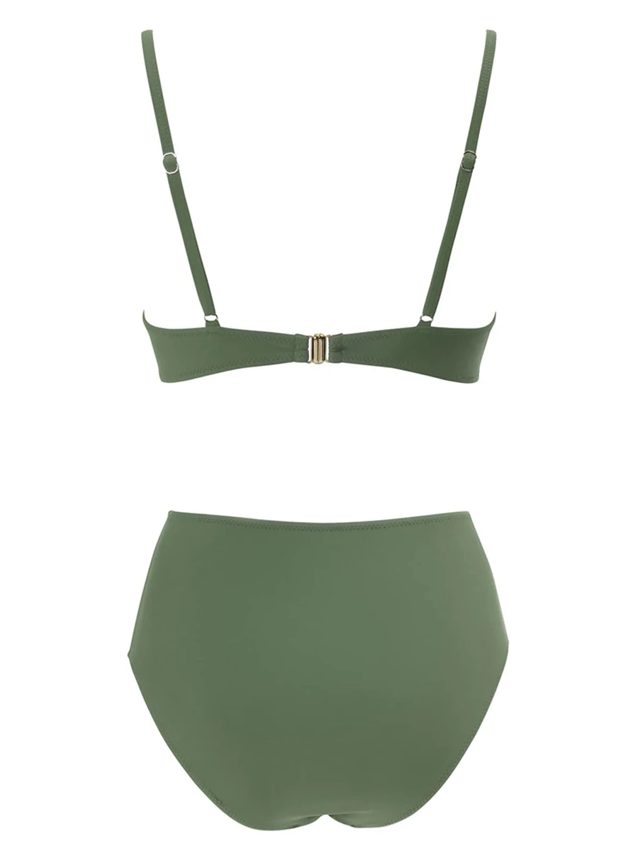 2025 Bikinis à volants croisés femmes maillots de bain imprimer Sexy taille haute maillot de bain femme maillots de bain baigneurs maillot de bain