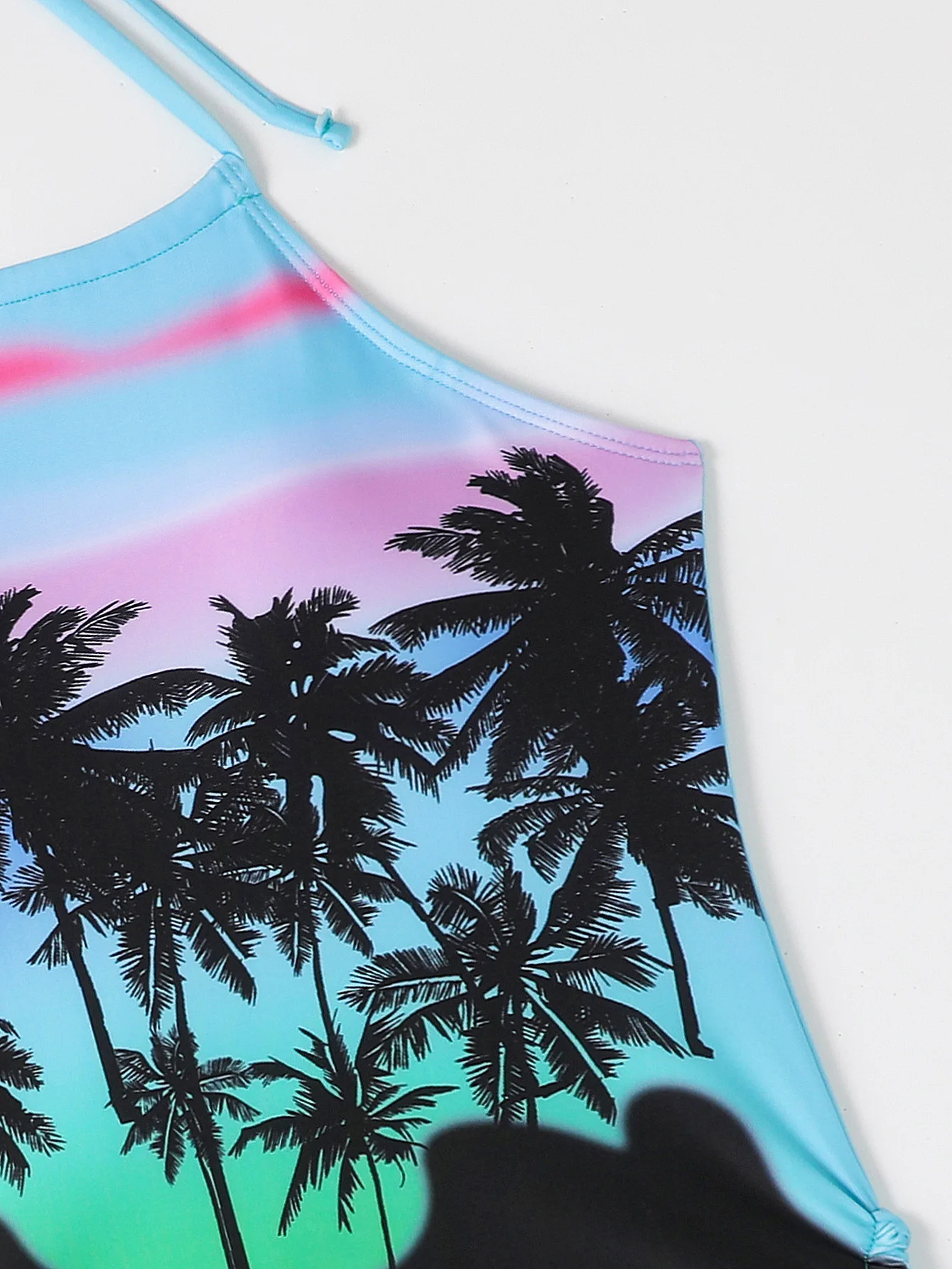 Maillot de bain femme noix de coco cordon côté licou cou Tankini ensemble vêtements de plage maillots de bain mignons mode maillot de bain fendu 2025 nouveau