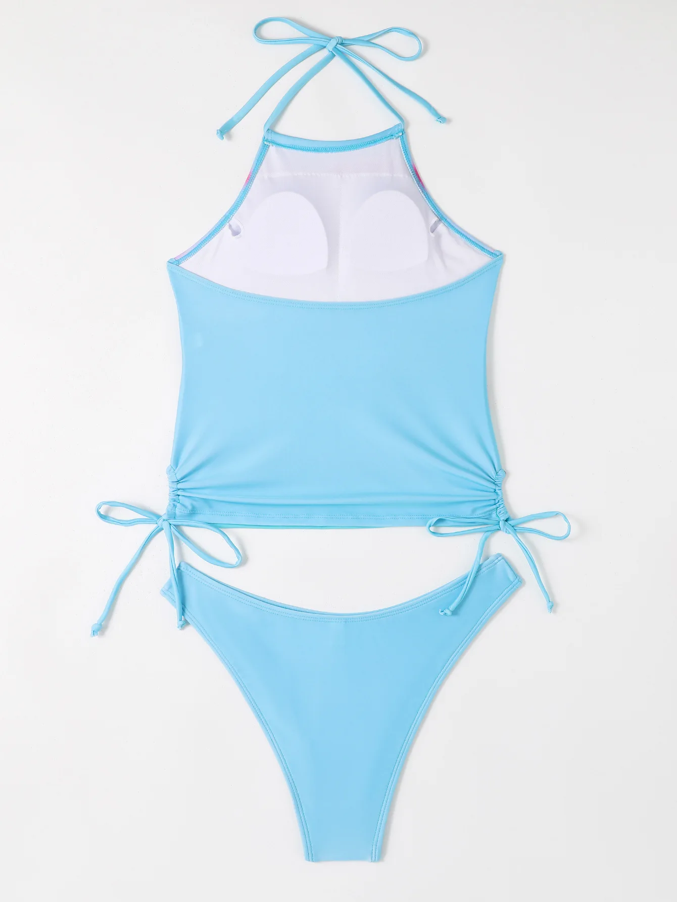 Maillot de bain femme noix de coco cordon côté licou cou Tankini ensemble vêtements de plage maillots de bain mignons mode maillot de bain fendu 2025 nouveau