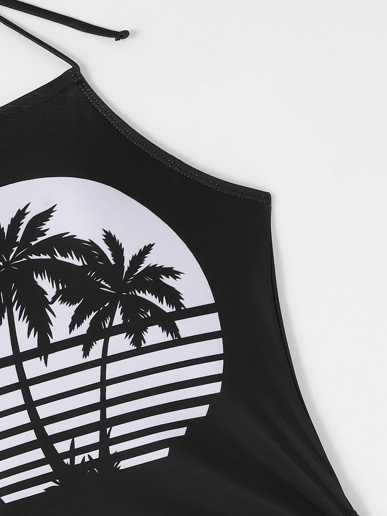 Maillot de bain femme noix de coco cordon côté licou cou Tankini ensemble vêtements de plage maillots de bain mignons mode maillot de bain fendu 2025 nouveau