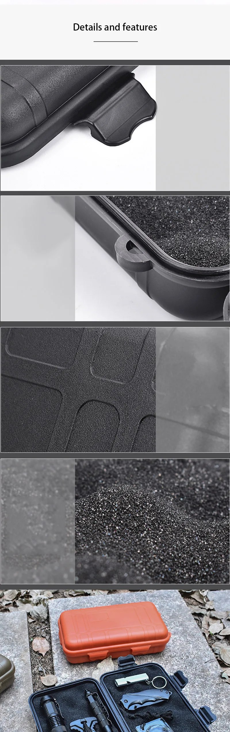 Boîte de Kit de survie en plein air, grand outil, antichoc et résistant à la pression, boîte scellée étanche et antichute, boîte de rangement de survie sauvage