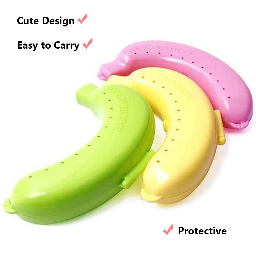 Boîte de rangement banane pour voyage en plein air, étui mignon, conteneur de protection, déjeuner de voyage, support de stockage de fruits