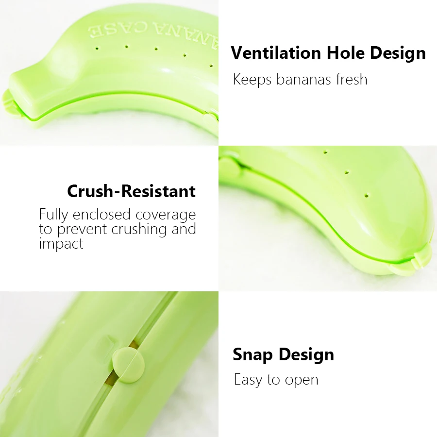 Boîte de rangement banane pour voyage en plein air, étui mignon, conteneur de protection, déjeuner de voyage, support de stockage de fruits