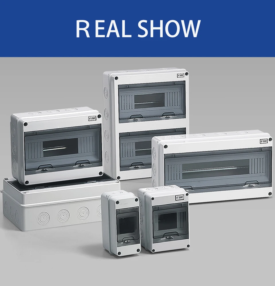 Boîte de jonction série HT 2/3/5/8/12/15/18/24WAY PC plastique électrique extérieur IP65 boîte de Distribution étanche boîte de commutation