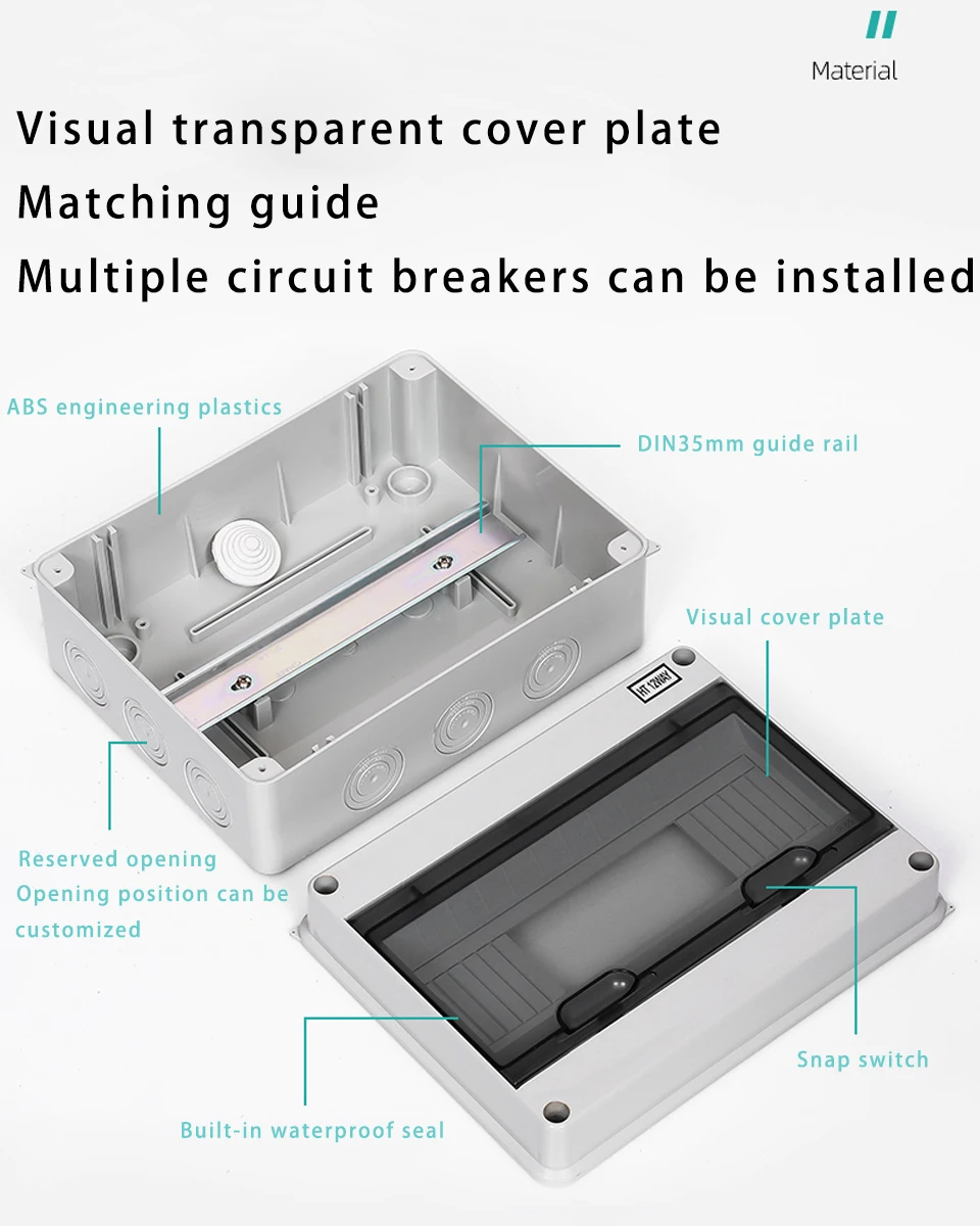 Boîte de jonction série HT 2/3/5/8/12/15/18/24WAY PC plastique électrique extérieur IP65 boîte de Distribution étanche boîte de commutation