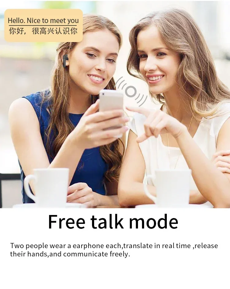 Écouteurs Bluetooth en temps réel B11, écouteurs de traduction, Campan, 144 langues simultanées, écouteurs d'interprétation commerciale