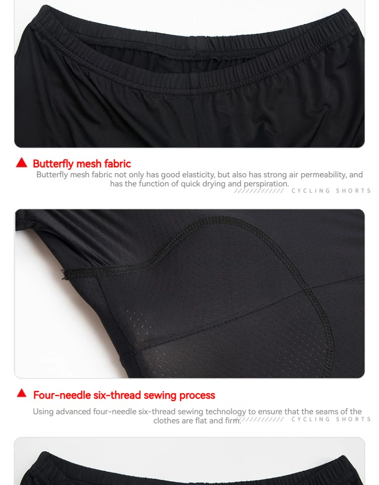 JEPOZRA Guitar Short de cyclisme pour homme, en maille respirante, avec coussin en gel 5D, antichoc, pour VTT