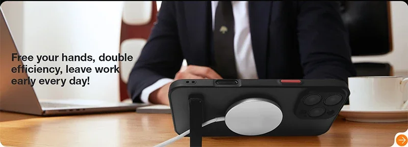 UYUXIO Étui magnétique pour téléphone portable avec support pour iPhone 16 Pro Max 15 14 Plus 13 12 Mini 11 Coque translucide avec béquille