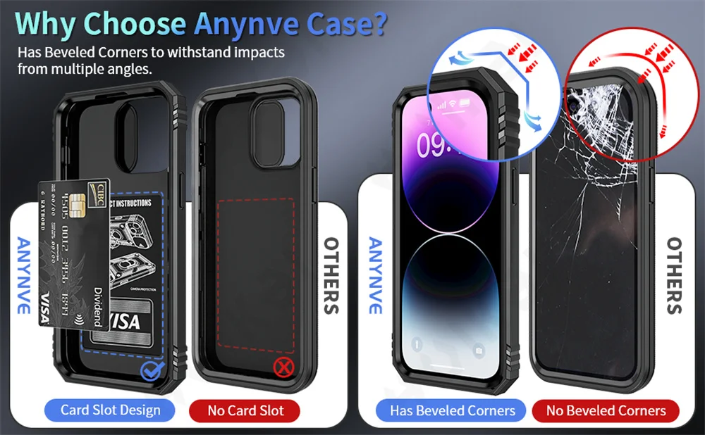 Case For iPhone 16 15 14 13 12 11 Pro XS Max XR Plus Camera Slide Military Grade Armor Protection 360 Degree Rotate Armor Cover