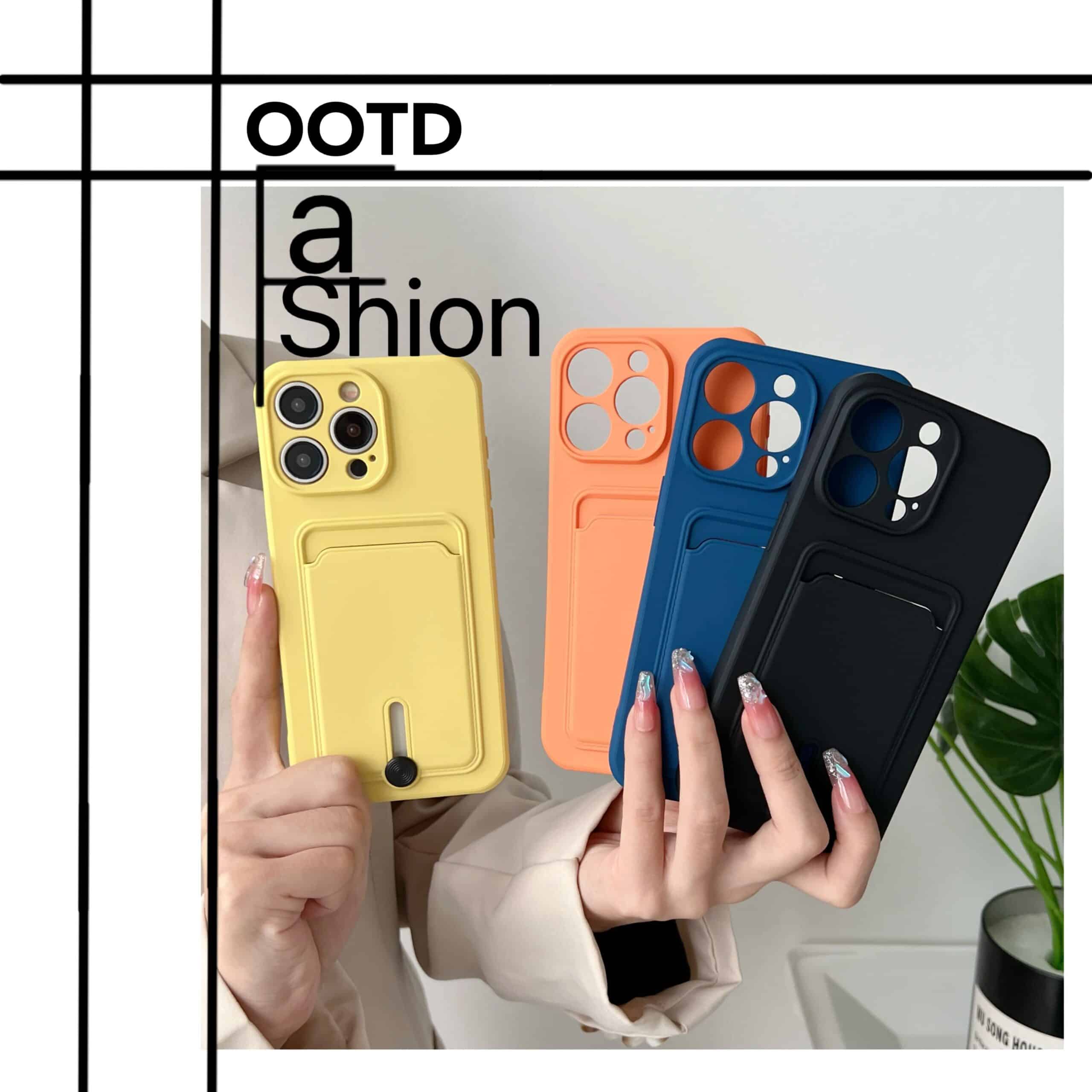 Push Card Bag Slot Holder Wallet Phone Case For iPhone 16 15 14 11 12 13 Pro Max Plus Shockproof Soft Matte Silicone Back Cover
