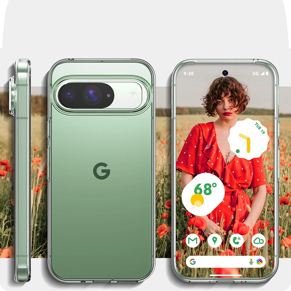 Coque Ultra fine en Silicone souple pour Google Pixel 9 8A 8 7 7A 6A 6 Pro XL, coque arrière transparente pour Google 8 A 9 XL