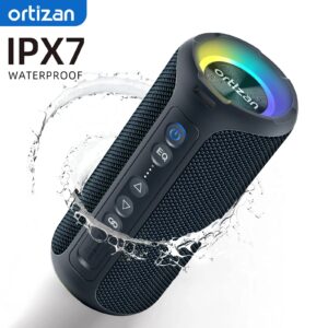 Enceinte Bluetooth Ortizan 40W stéréo sans fil Étanche IPX7