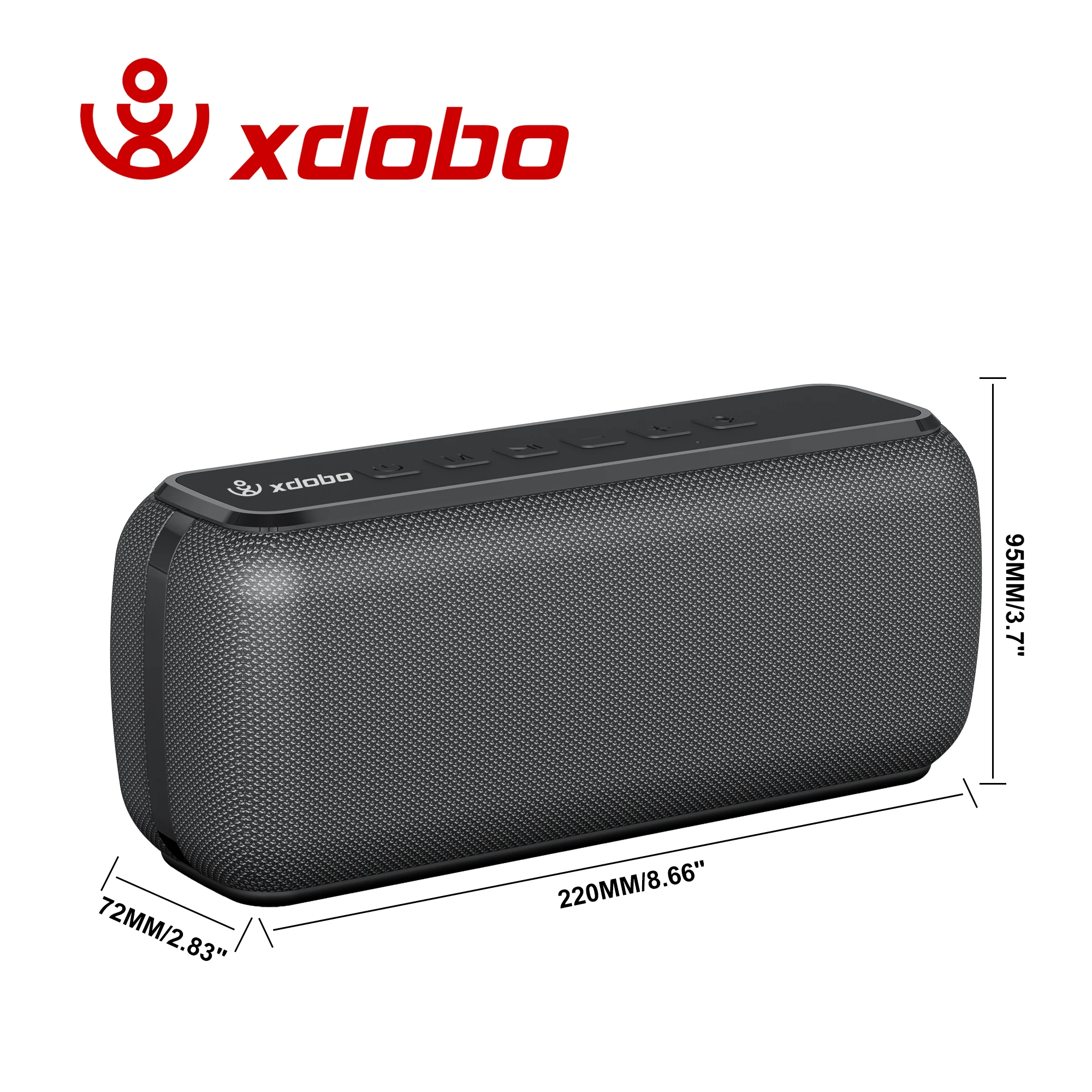 XDOBO X8 60W haut-parleurs portables Bluetooth-compatible basse caisson de basses sans fil étanche 6600mAh fonction TWS Support TF/AUX