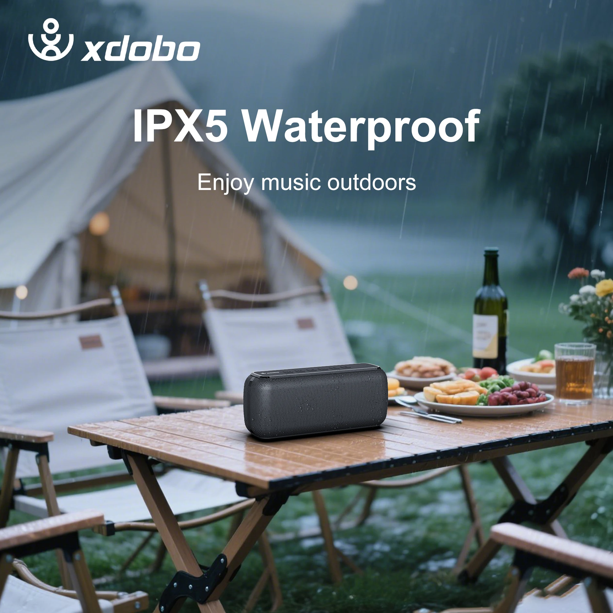 XDOBO X8 60W haut-parleurs portables Bluetooth-compatible basse caisson de basses sans fil étanche 6600mAh fonction TWS Support TF/AUX