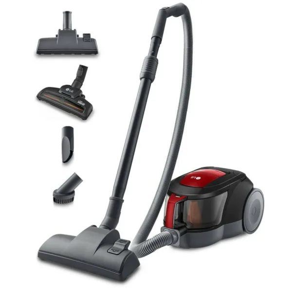 Aspirateur LG VC5506NHTCR noir 650 W, compact et léger, capacité 1 L. Efficace et facile à utiliser. Livraison rapide sur Primalin.fr.