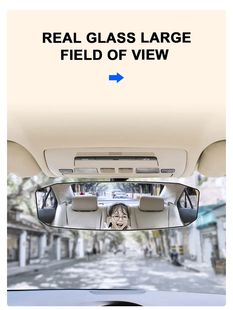 SEAMETAL voiture bébé rétroviseurs intérieur rétroviseur grand Angle convexe rétroviseur Anti-éblouissement grande Vision moniteur auxiliaire