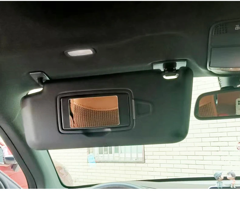 Visière de voiture, miroir de maquillage, copilote, visière fine, installation universelle, miroir de célébrité d'internet, fournitures d'intérieur de voiture