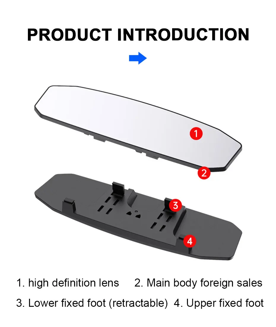 SEAMETAL voiture bébé rétroviseurs intérieur rétroviseur grand Angle convexe rétroviseur Anti-éblouissement grande Vision moniteur auxiliaire