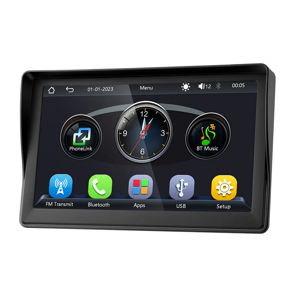 Autoradio Android sans fil avec transmetteur FM, lecteur de limitation stéréo, BT, WiFi, AUX, écran USB, 7 pouces Autoradio Android sans fil avec transmetteur FM, lecteur de limitation stéréo, BT, WiFi, AUX, écran USB, 7 pouces