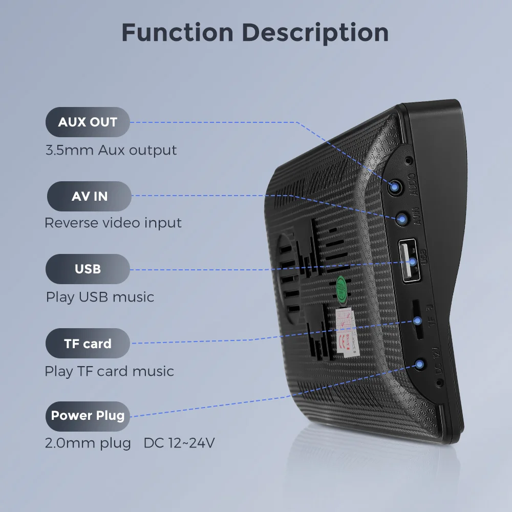 Autoradio Android sans fil avec transmetteur FM, lecteur de limitation stéréo, BT, WiFi, AUX, écran USB, 7 pouces Autoradio Android sans fil avec transmetteur FM, lecteur de limitation stéréo, BT, WiFi, AUX, écran USB, 7 pouces
