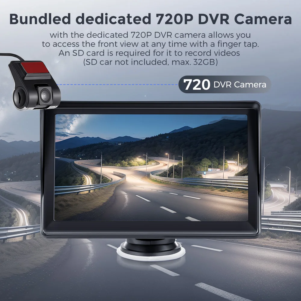 Autoradio Android sans fil avec transmetteur FM, lecteur de limitation stéréo, BT, WiFi, AUX, écran USB, 7 pouces Autoradio Android sans fil avec transmetteur FM, lecteur de limitation stéréo, BT, WiFi, AUX, écran USB, 7 pouces