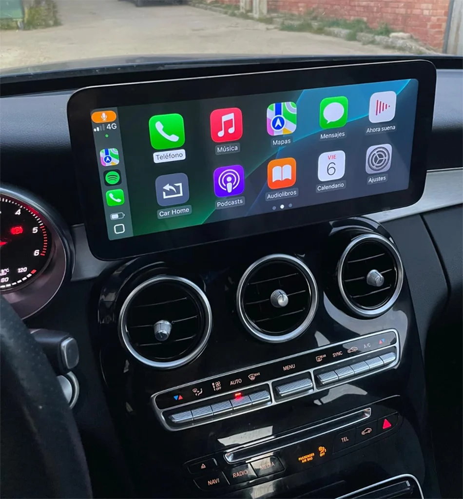 Écran Carplay sans fil pour Mercedes classe C W205 GLC X253 C180 C200 300 350 2015-2018, lecteur multimédia de voiture, Android Auto Radio Écran Carplay sans fil pour Mercedes classe C W205 GLC X253 C180 C200 300 350 2015-2018, lecteur multimédia de voiture, Android Auto Radio