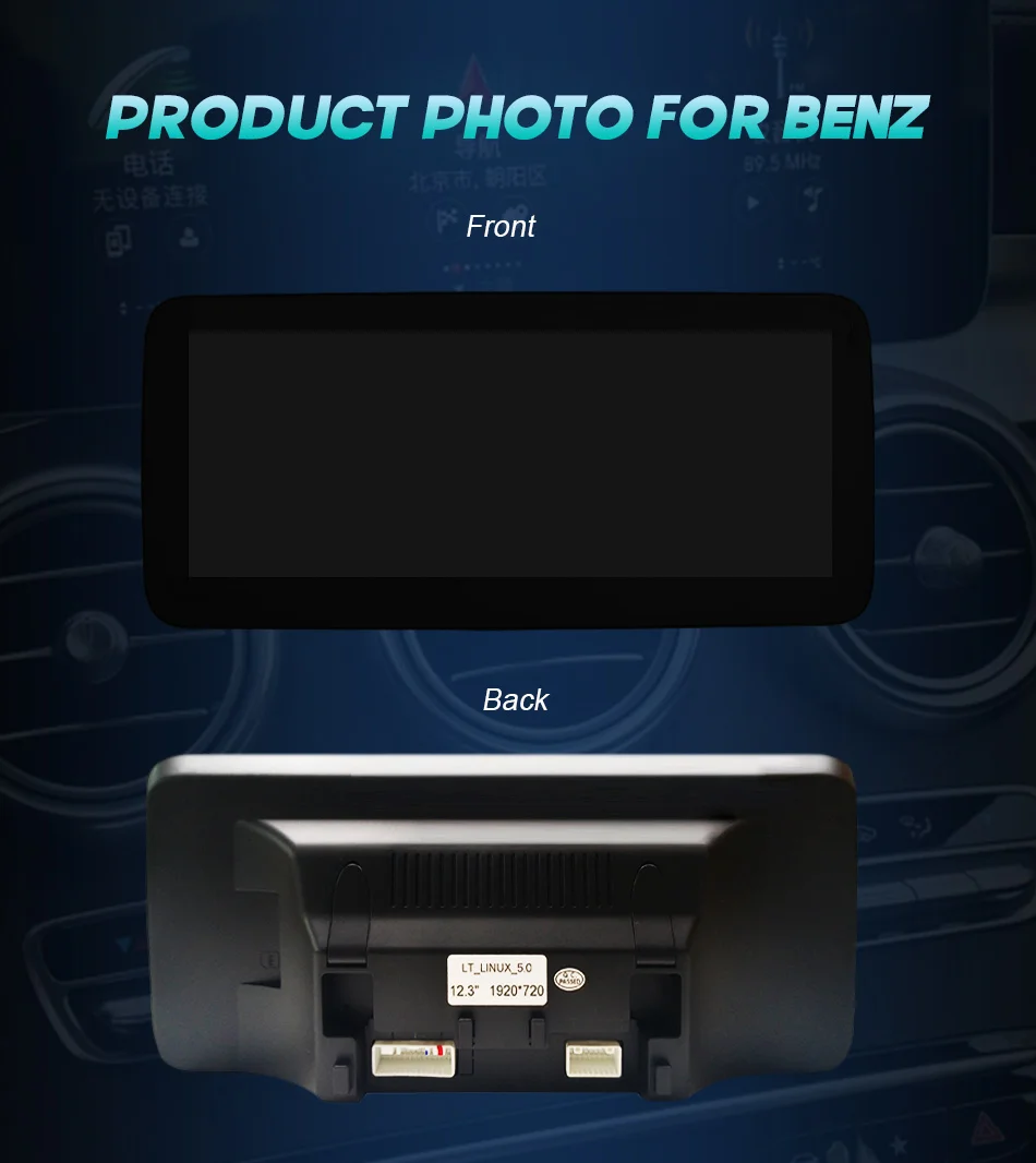 Écran Carplay sans fil pour Mercedes classe C W205 GLC X253 C180 C200 300 350 2015-2018, lecteur multimédia de voiture, Android Auto Radio Écran Carplay sans fil pour Mercedes classe C W205 GLC X253 C180 C200 300 350 2015-2018, lecteur multimédia de voiture, Android Auto Radio