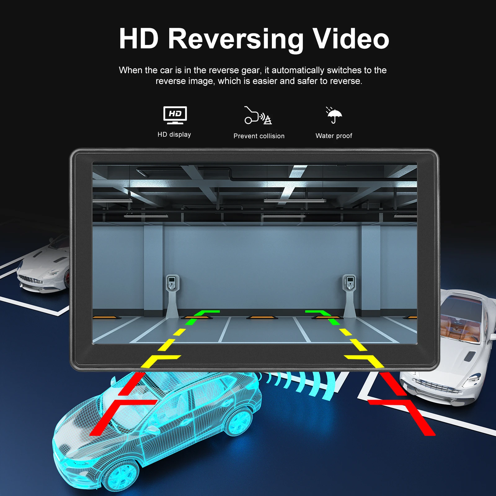 Hikity-Lecteur MP5 Carplay Portable pour Voiture, 7 Pouces, Intelligent, Compatible avec Android Auto, Apple Aiplay, Bluetooth, Musique