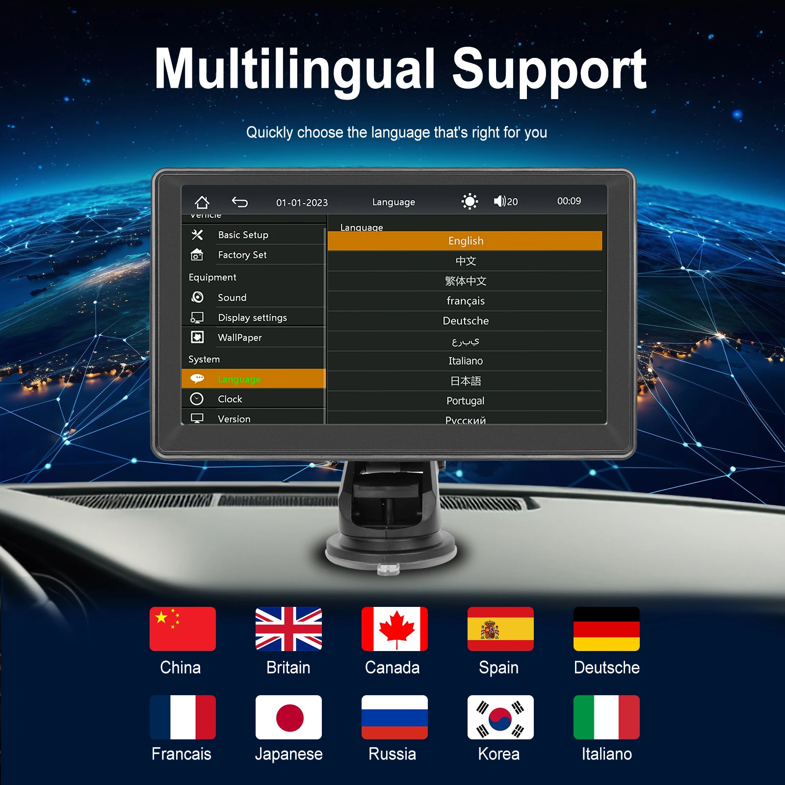 Hikity-Lecteur MP5 Carplay Portable pour Voiture, 7 Pouces, Intelligent, Compatible avec Android Auto, Apple Aiplay, Bluetooth, Musique