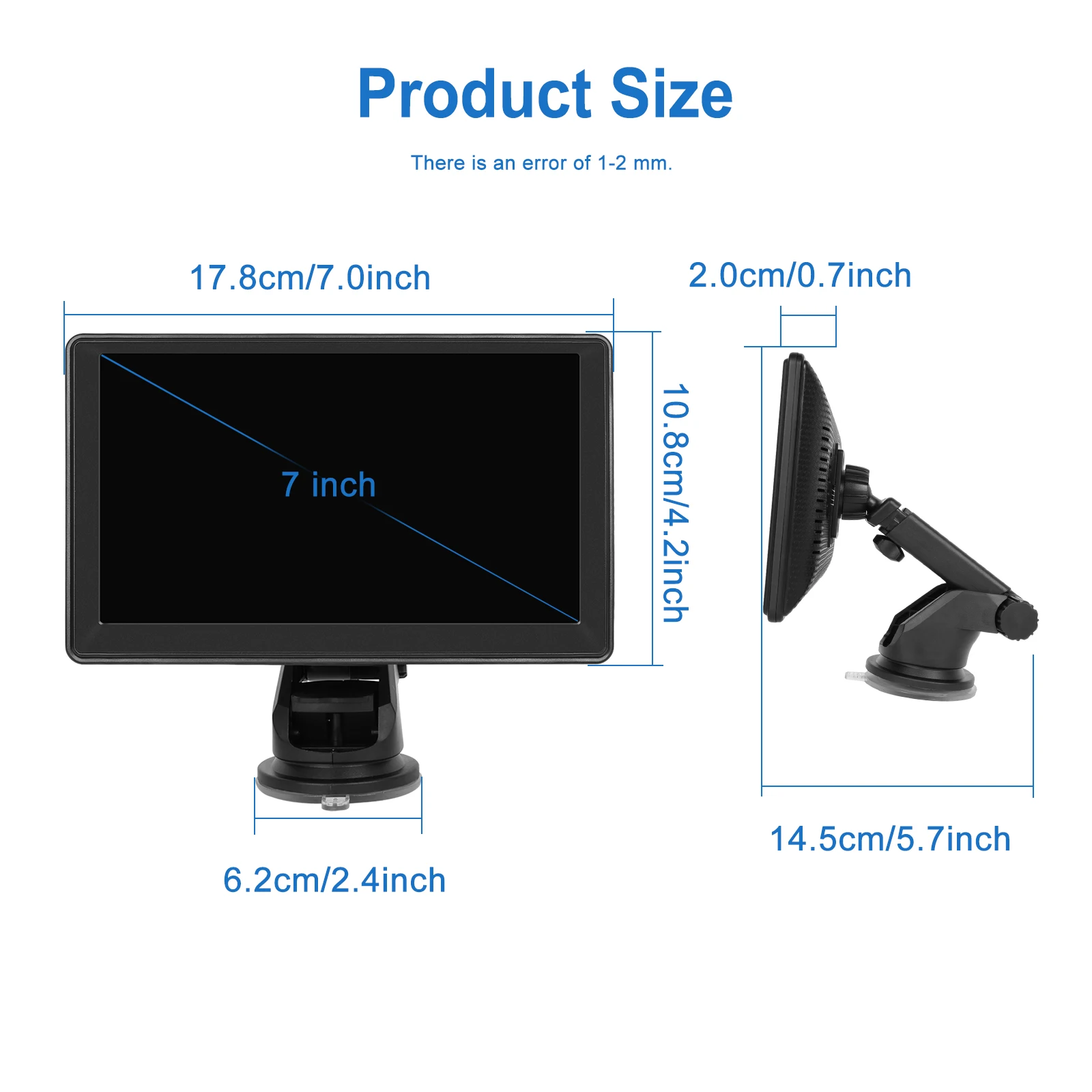 Hikity-Lecteur MP5 Carplay Portable pour Voiture, 7 Pouces, Intelligent, Compatible avec Android Auto, Apple Aiplay, Bluetooth, Musique