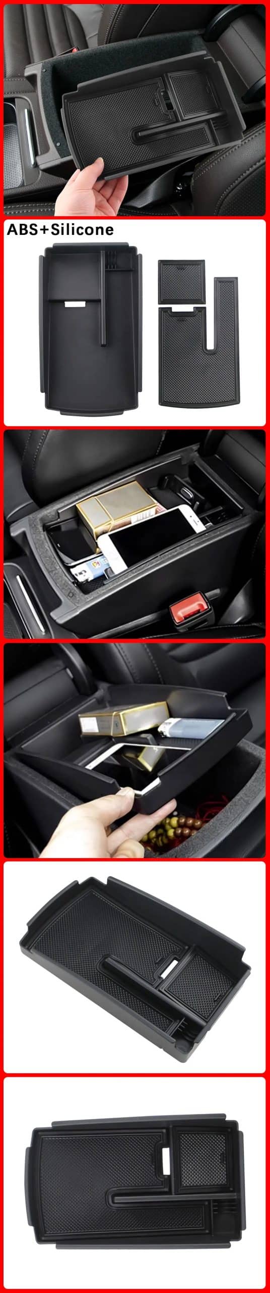 Plateau de boîte de rangement d'accoudoir de voiture pour Volkswagen VW CC Passat B6 B7 2006 – 2015, conteneur organisateur, accessoires de Console centrale