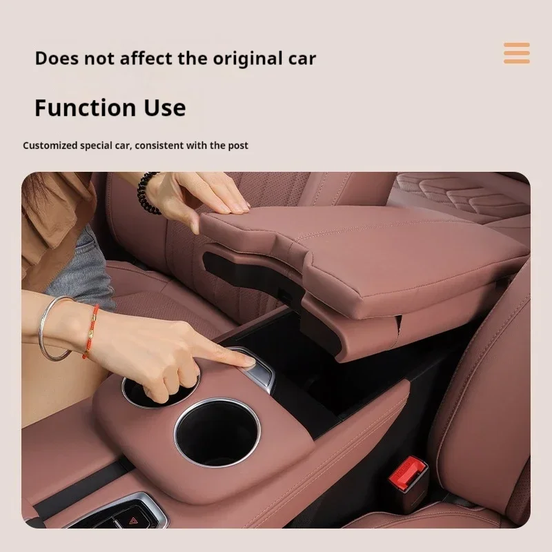 Housse de protection pour boîte d'accoudoir de voiture Changan UNI-Z, en cuir, anti-rayures, Anti-poussière, pour Console centrale, coussin, accessoires d'intérieur de voiture