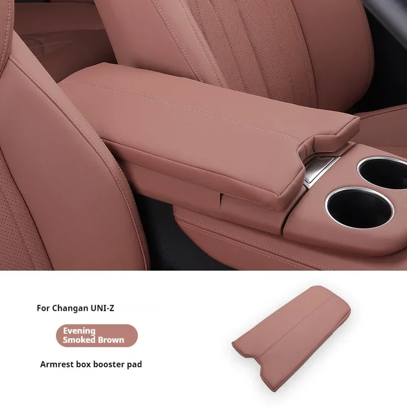 Housse de protection pour boîte d'accoudoir de voiture Changan UNI-Z, en cuir, anti-rayures, Anti-poussière, pour Console centrale, coussin, accessoires d'intérieur de voiture