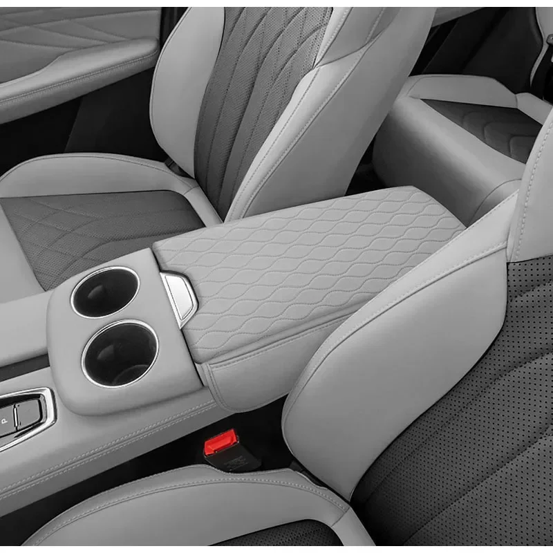 Housse de protection pour boîte d'accoudoir de voiture Changan UNI-Z, en cuir, anti-rayures, Anti-poussière, pour Console centrale, coussin, accessoires d'intérieur de voiture
