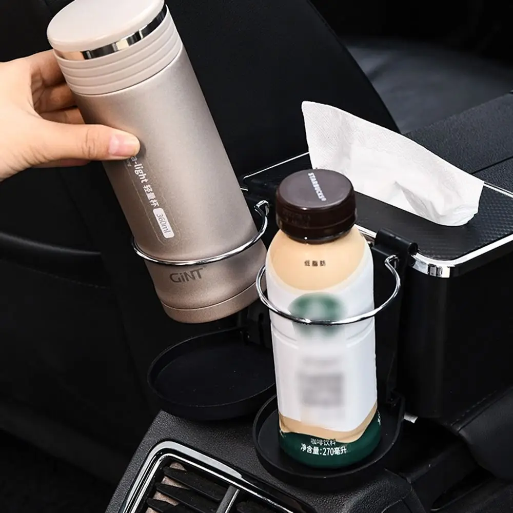 Boîte de rangement d'accoudoir de voiture résistante à l'usure, avec porte-gobelet, fente pour carte, Console centrale, coussin d'accoudoir, boîte à mouchoirs à ouverture en un clic