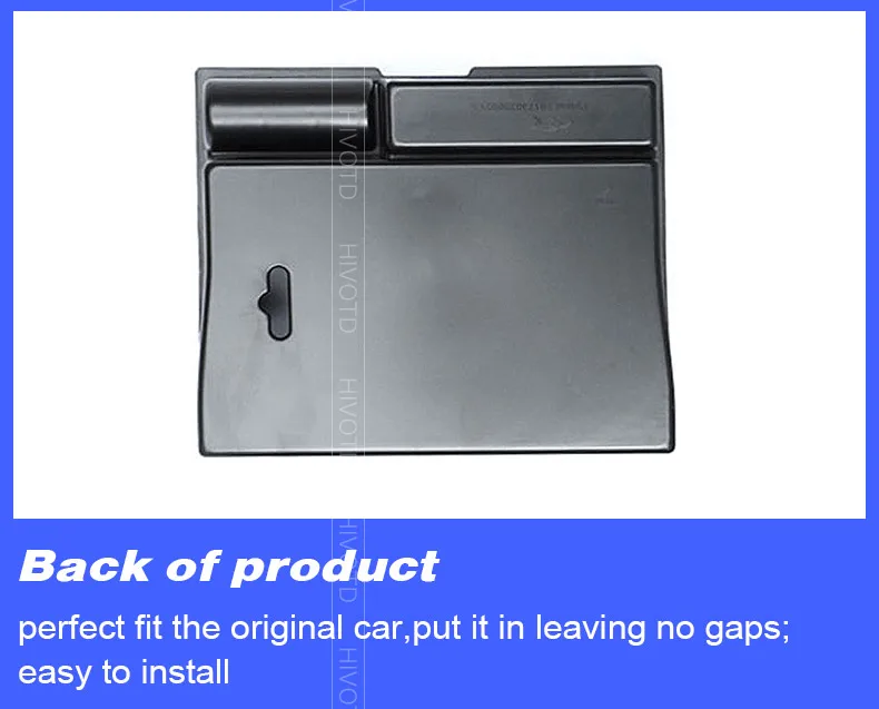 Hivotd pour Toyota Sienna accessoires accoudoir Central boîte de rangement conteneur organisateur intérieur plateau de rangement style de voiture 2011-2018