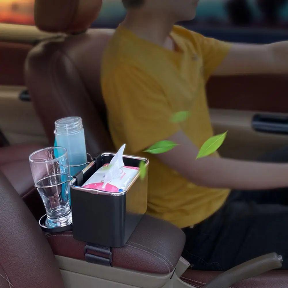 Organisateurs d'accoudoir de console de voiture, boîte de rangement pour voiture, rangement intérieur, accessoires de rangement pour téléphone, tasse à mouchoirs