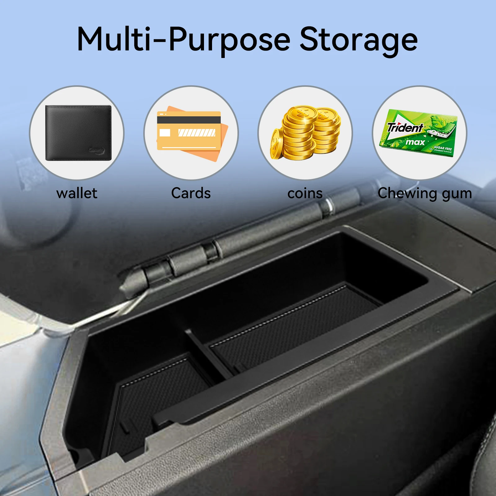 Boîte de rangement pour voiture Chevrolet Equinox EV 2024 2025, accessoires d'intérieur, Console centrale, accoudoir, organisateur de rangement, plateau de rangement