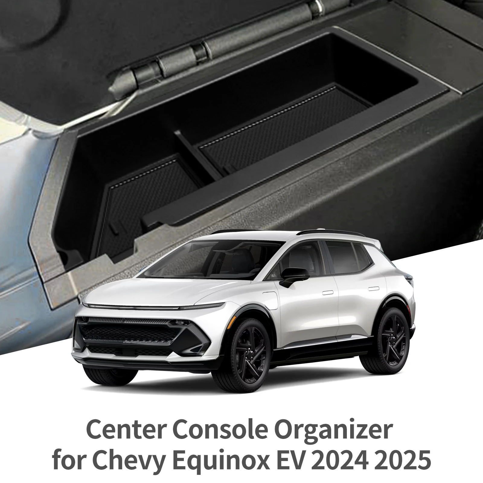 Boîte de rangement pour voiture Chevrolet Equinox EV 2024 2025, accessoires d'intérieur, Console centrale, accoudoir, organisateur de rangement, plateau de rangement