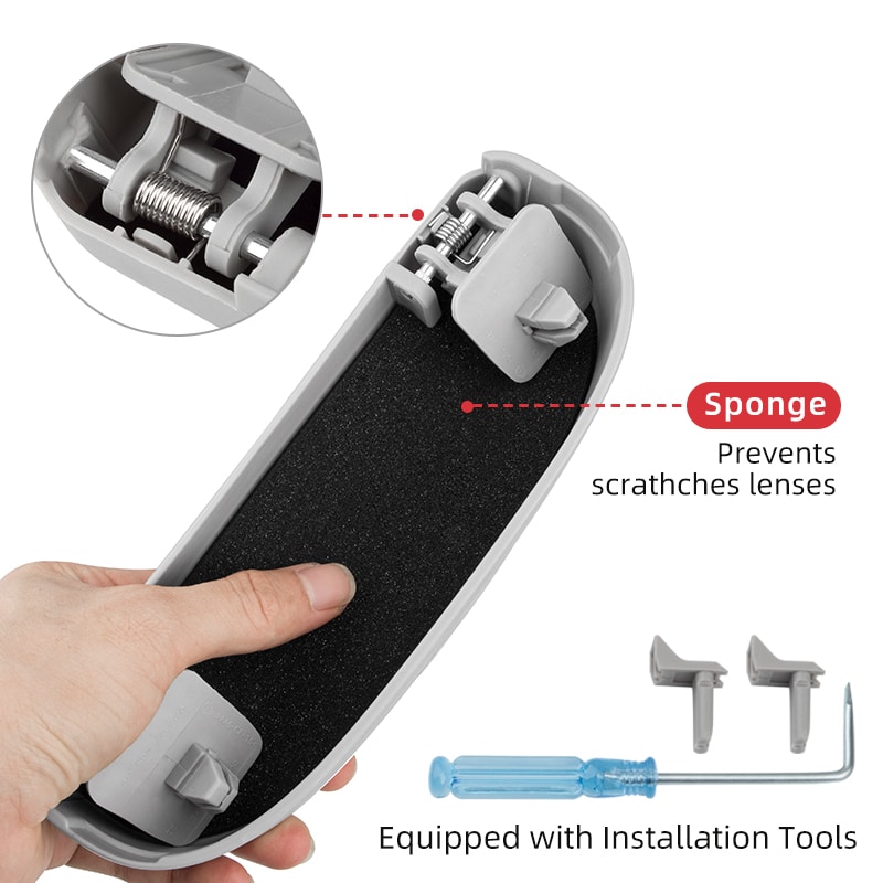 Étui à lunettes de soleil pour Audi A3 S3 8V 8Y A4 B9 B8 S4 A5 S5 A6 C7 C8 Q3 Q5 Q7 2015 2016 2017 2018 2019 2020 2021 2022, accessoires de voiture