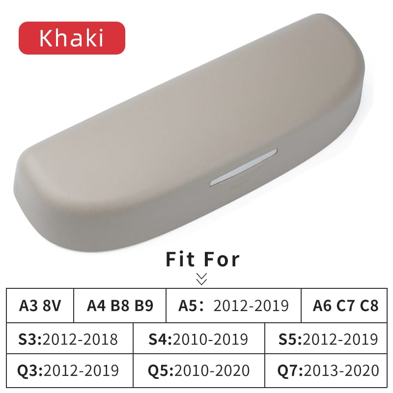 Étui à lunettes de soleil pour Audi A3 S3 8V 8Y A4 B9 B8 S4 A5 S5 A6 C7 C8 Q3 Q5 Q7 2015 2016 2017 2018 2019 2020 2021 2022, accessoires de voiture