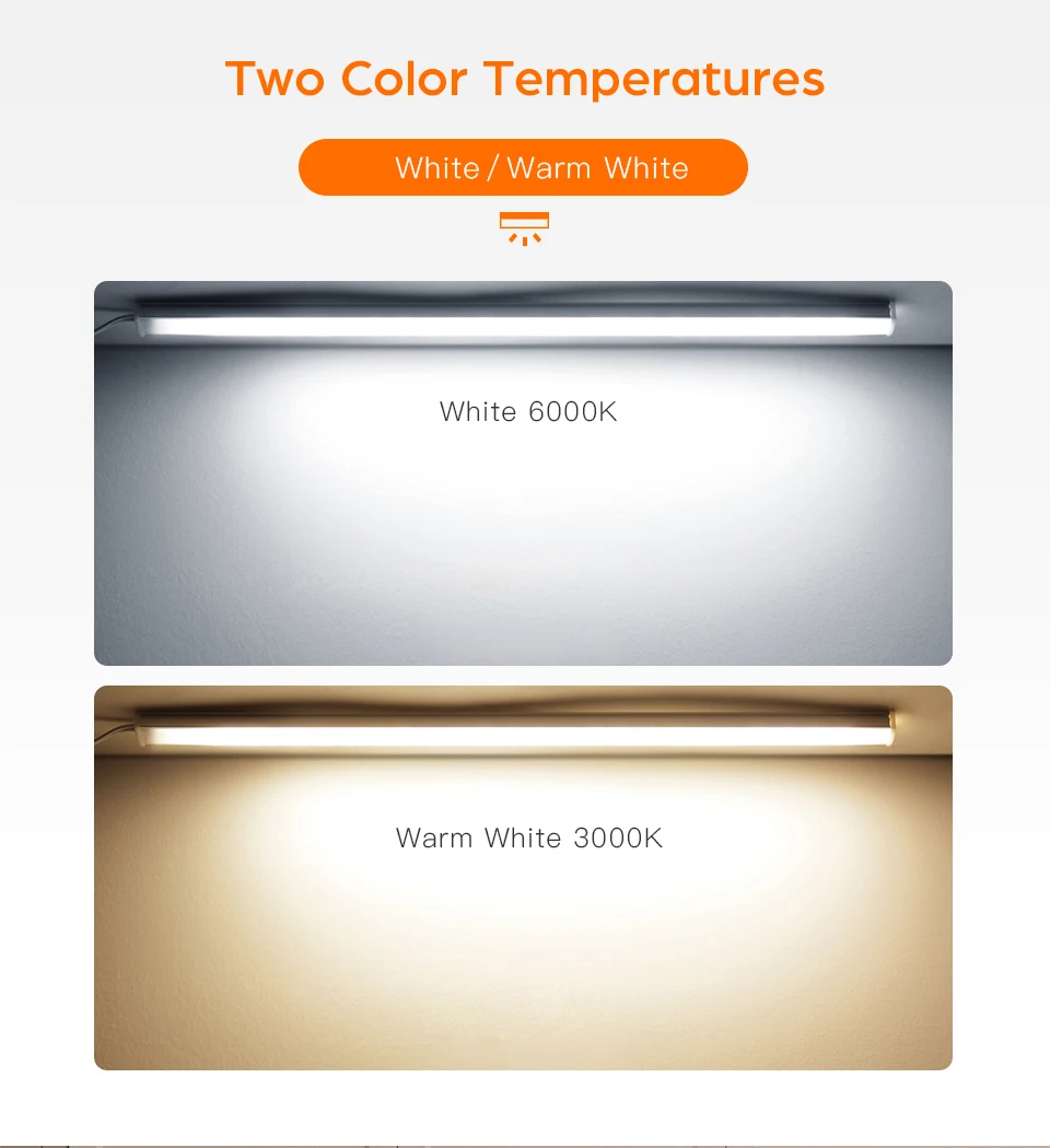 Capteur tactile de mouvement LED lumières sans fil lumière pénétrable bois aluminium barre lumineuse armoire garde-robe lampe rétro-éclairage pour cuisine