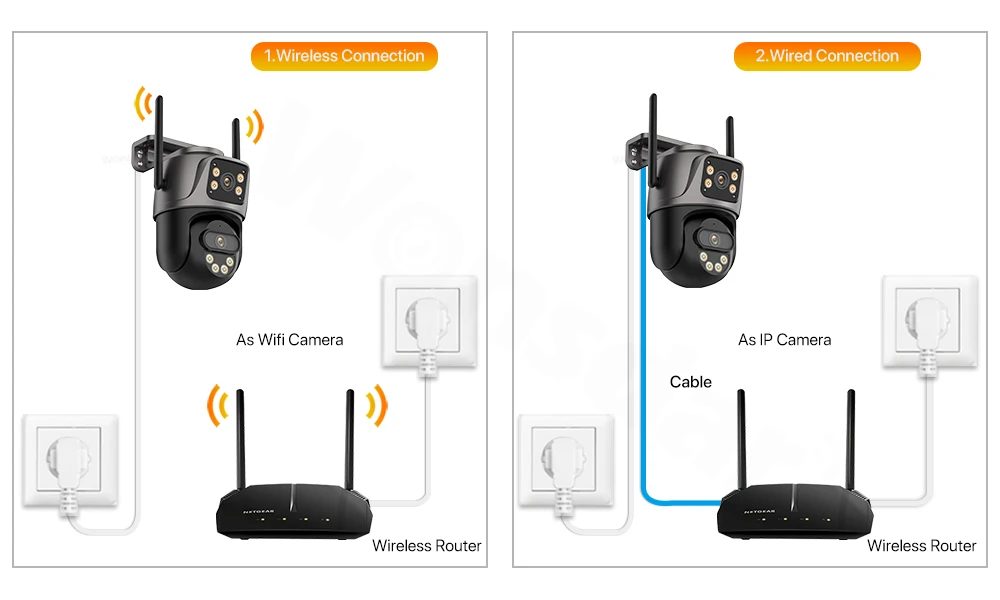 4K 8MP PTZ WIFI caméra double objectif double écran caméra IP extérieure 4MP HD suivi automatique Protection de sécurité CCTV Surveillance iCSee
