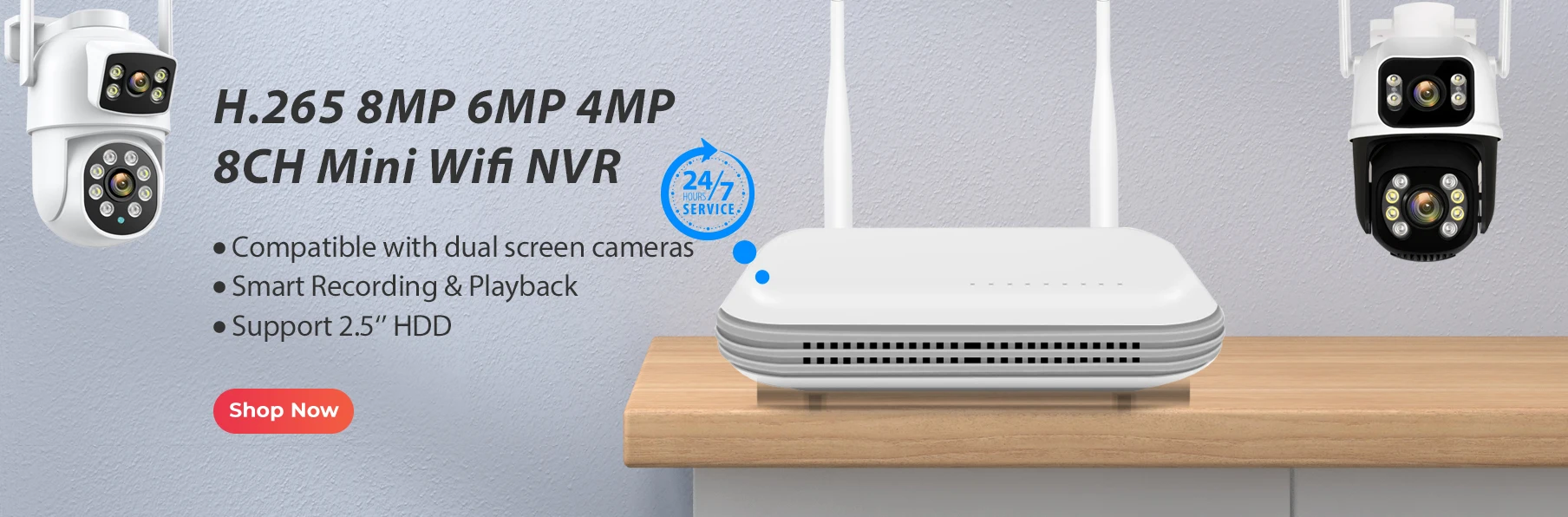 BESDER-Caméra de surveillance extérieure PTZ IP WiFi 4K 8MP/4K, dispositif de sécurité sans fil, avec lentilles, détection humaine, audio et application O-Kam Pro